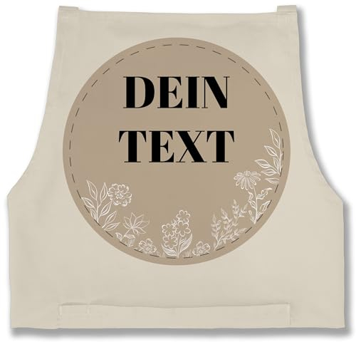 Schürze - Kochschürze - Dein Text Dein Name Wunschtext - 85x69 - Natur Weiß - personalisierte kochschuerze küche backschürze koch schürzen weihnachten apron bäckerschürze damen kochen