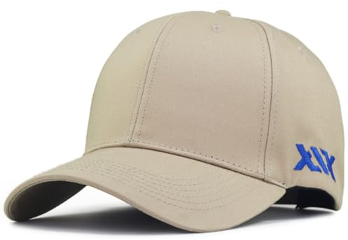 YAMEE Baseballkeps män bomull XXL, basebollkeps keps unisex justerbar storlek, basebollkeps klassisk för män kvinnor för stor huvudomkrets, 1/beige, XXL
