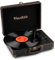 Audizio RP116DW Valigetta Giradischi in Vinile Bluetooth con Altoparlanti Integrati, Ingresso/Uscita Wireless, Codifica USB MP3, Sistema Retro Compatto, Finitura Legno Scuro