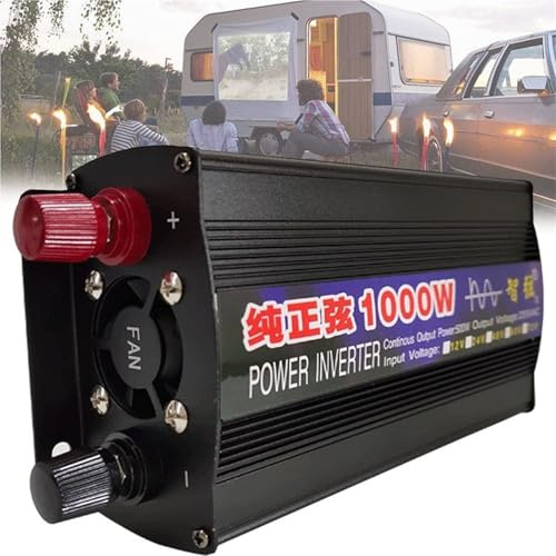 Inversor Onda Pura Corriente 1000W 2000W 3000W 4000W 5000W 6000W 8000W (Pico) Transformador DC 12V/24V/48V/60V/72V a 110V/220V/230V AC,Convertidor de Voltaje inversor Corriente Coche,para Casas Y Auto