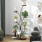Trironsun Soporte para plantas de interior con luz de crecimiento, soporte para flores de 8 niveles, estante de metal para plantas de interior, múltiples plantas de metal, soporte para flores, soporte