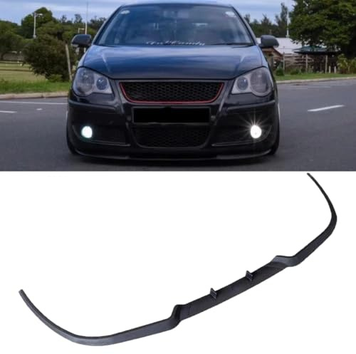 YujieNB Frontspoilerlippe für Auto für VW Polo 9N,ABS-Material,Frontspoiler für Auto,A-Black