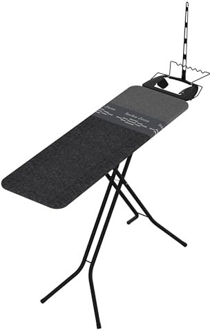 Rörets Bügelbrett Facile Dual Action - Turbo & Park Zone, 4-lagige Polsterung und Bezug - speziell für Hemden - Rechteckige Form - Bügelfläche 38x120 cm - arretierbares Gestell - Höhenverstellung bis