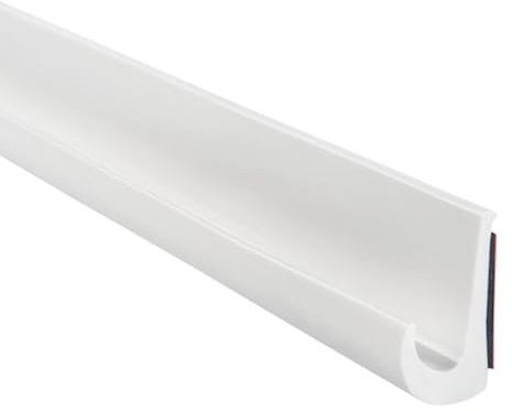 Ginobili RV Caravan Roof Rainwater Gutter PVC Water Channel Easy Install Motorhome Roof Drainage System for Camping Vehicle White