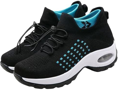 Comfort Wear Orthowear-skor för kvinnor - Andningsbara mesh ortopediska sneakers med luftkudde för lindring av plantar fasciit, A grönt, 39.5 EU