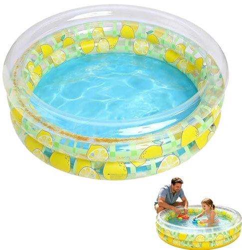 Piscine pataugeoire Gonflable Enfant,Petite Piscine Gonflable Enfant,Piscine Ronde Gonflable,Piscine Gonflable Ronde, 85x25cm Pataugeoire Gonflable,Piscine Gonflabli pour Tout-Petits(B)