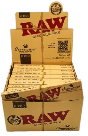 RAW Connoisseur King Size Slim Papers + Tips 24x à 32 Blatt + 32 Tips