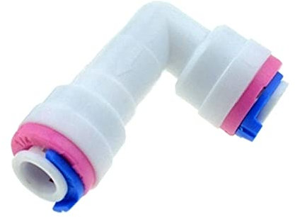 bzcemind Valvola di ritegno diritta a gomito dell'acqua RO Raccordo rapido Raccordo da 1/4 OD Tubo flessibile ad osmosi inversa Connettore per tubo in plastica Tubo tipo L Tubo da 1/4 OD