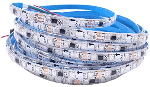 WS2812B WS2813 WS2815 WS2811 RGB Led-streifen Einzeln Adressierbaren 30/60/144pixel/Leds/M Band licht IP30/65/67 DC5V DC12V (WS2811, Weiße PCB 60led IP65 5M)