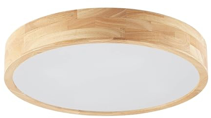 Ceiling Light 'Tanju' dimmable) in Brown Made of Wood for e.g. Living Room & Dining Room (4 Light Sources, E27) from Lindby | Ceiling lamp, lamp