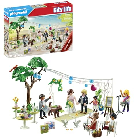 PLAYMOBIL City Life 71365 Promo Pack Hochzeitsfeier, traumhaft romantische Trauung zum Nachspielen, mit Hochzeitsdekoration und Mehreren Tieren, Spielzeug für Kinder ab 4 Jahren