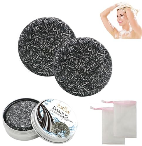Grey Hair Shampoo Bar,GreyHair Coverage Soap,Natural Hair Darkening Shampoo Bar,2PCS