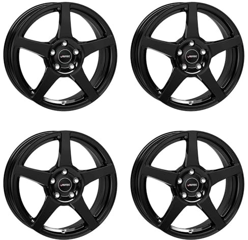 4x AUTEC Felgen Alufelgen VALEA 7.0x17 ET45 5x108 Schwarz kompatibel mit Volvo V40