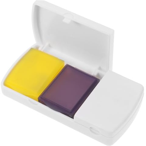 VALICLUD Divisore Per Compresse in Acciaio Resistente Taglierina Affilata e Scatola Di Immagazzinaggio Portatile Bianca, Design Antiscivolo Per Pillole Grandi e Piccole, Per Uso Quotidiano e Vitamine