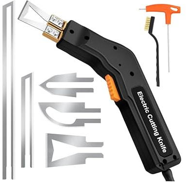300W Elektrische Styroporschneider mit 5 Nichrom Klingen – Elektrischer Heißschneider mit 0-650℃, Profi-Stoffschneider für EPS, EPP, KT-Platten, EVA, PU, Gummi und Stoff