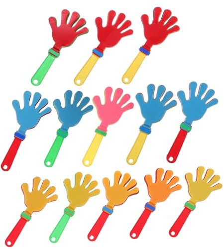 Ipetboom 24 piezas Hand Clappers de Plástico de Noisemakers para Fiestas Infantiles Recuerdos para Cumpleaños y Cotillones Aplausos Ruidosos para Eventos Deportivos y Celebraciones