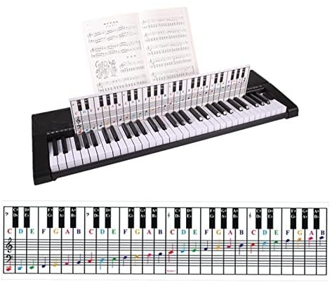 Piano Notes Chart | Removable Piano Key Card for 61/88 Key Guide Labels Stickers | Keyboard Note Chart for PIANO Music Lesson Beginners Kids