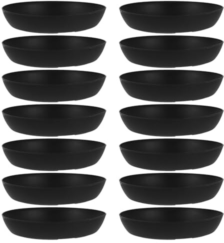 IWOWHERO 24 Pezzi Vassoio di Drenaggio Rotondo in Plastica per Piante Grasse e Bonsai, Sottovaso Antigoccia da 11 Cm, Set da 24 Pezzi per Giardino e Interni, Base Raccogli Acqua per