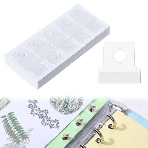 Ymapinc 500 adesivi trasparenti di rinforzo per fori, autoadesivi, accessori per raccoglitori per album di ritagli, quaderni, forniture per ufficio