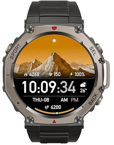 VOKAIS Sekoda-s GPS Smartwatch Verbesserte Version 2026 – Dualband GPS & 6 Satelliten, 170+ Fitness- & Gesundheitsdaten, Herzfrequenz & SPO₂, 15 Tage Akku, Bluetooth 5.3, Wasserdicht (Schwarz)