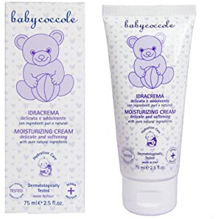 Babycoccole IDRACREMA DELICATA E ADDOLCENTE per Neonati e Bambini. Crema idratante con Ingredienti Puri e Naturali di Origine Vegetale. Dermatologicamente Testata, Per Pelli Delicate Sensibili. 75ml