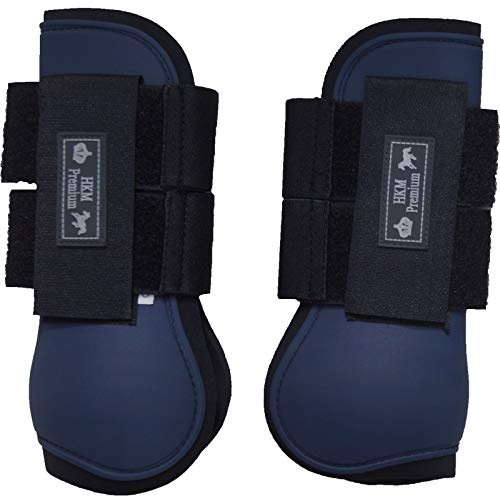 HKM HKM Premium Protectores Azul Oscuro/Negro Shetland