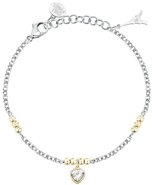 Morellato Bracciale Donna in Acciaio con Cuore, Collezione TALISMANI Emily in Paris, Regalo Amica
