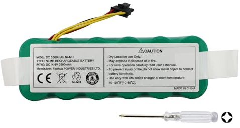 3500mAh LP43SC2000P Ni-Mh Batería para Ecovacs Deebot X500 KK-8 CR120 | para Rollibot BL618, para Ariete Evolution 2.0 2711 2712 2713 2717 Briciola, para HAIER SWR-T320, SWR-T321 Vacuum Cleaner