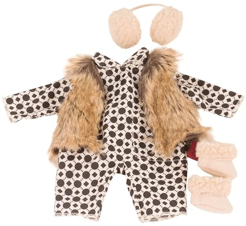 Götz 3403622 Kombi Baby Winter – Puppenbekleidung Gr. S / XM – 5 teiliges Bekleidungs – und Zubehörset für Babypuppen von 30 – 33 cm und Stehpuppen 36 cm