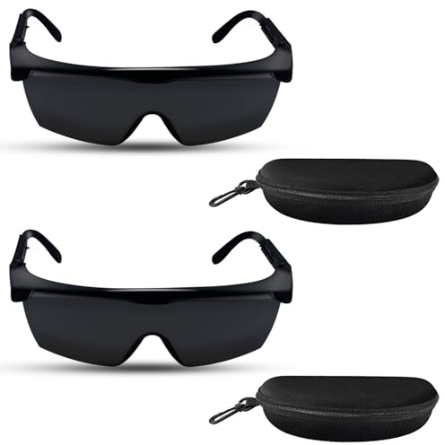 SINRAD Iipl schutzbrille,Schutzbrille Rotlichtlampe,Lichtschutzbrille 190nm-2000nm,Laserschutzbrille für Laser Haarentfernung,Uv Schutzbrille Für Augenschutz Und Laser-Haarentfernung