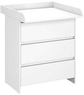 Shefa 820 Baby Changing Table with Drawers – Nursery Changing Unit, Infant Dresser Organizer, Baby Furniture Storage Chest, Newborn Changing Station for Nursery Room