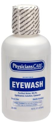 PhysiciansCare Eye Wash Solution, Sterile Isotonic Buffered Solution for Flushing & Irrigating Eyes, 16-oz Bottle