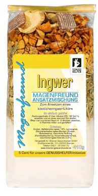 Bremer Gewürzhandel Magenfreund Ansatzmischung Ingwer, ohne künstliche Zutaten, Likör selber machen, Ingwerlikör, 410g