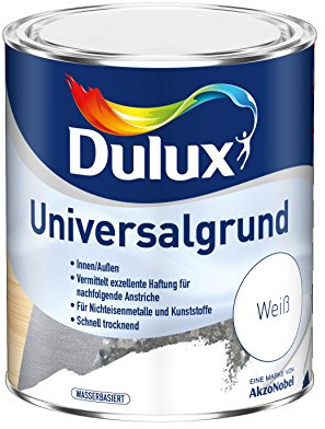 Dulux Universalgrund – So haftet Lack dauerhaft und schön auch auf schwierigen Oberflächen - Wasserbasiert, Weiß, 750 ml