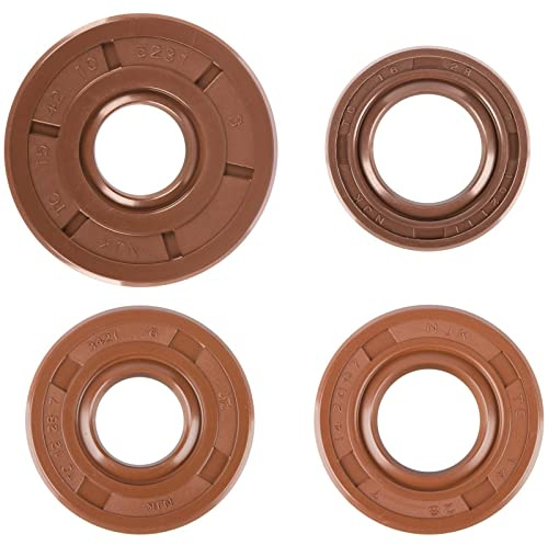 Set Wellendichtringe NJK - (FPM braun) - Satz (4 Stück) für SR1, SR2, SR2E, SR4-1 (mit Pedalantrieb) - mit Staublippe
