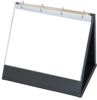 Rillstab Paperboard de Table A4 Paysage | 10 Pochettes Transparentes | 40 Vues | Support Triangulaire Autoportant | Présentations, Réunions, Formations | Mécanisme 4 Anneaux | Noir