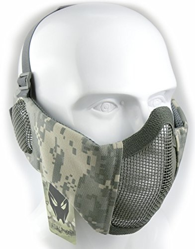 ATAIRSOFT Tactical Airsoft CS Demi-masque de protection en nylon avec masque anti-bruit ACU
