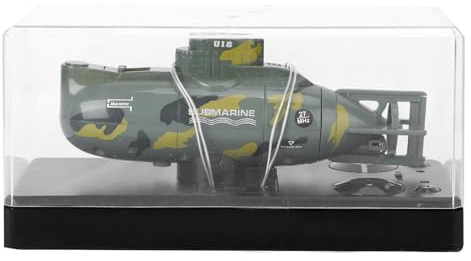 TOYANDONA 3.7V RC Toy Submarine Model Diving Boat Remote Control Rechargeable Boat Submarine Ship Electric (Green)