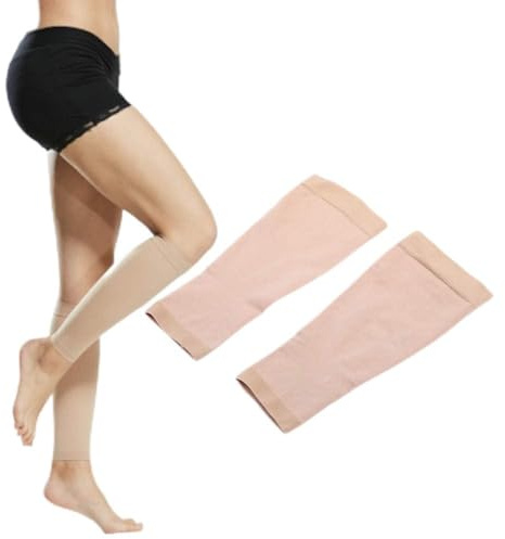 Manchon Compression Mollet, 20-32 Mmhg Bas De Compression Pour Varices Bas De Contention Mollets Médical Femme Homme Pour Gonflement, Attelle De Tibia, Varices, Œdème Teint De Peau(Xxl)