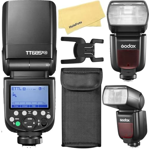 Godox TT685II-N TT685IIN Camera Flash for Nikon Flash Speedlight Speedlite | TTL 2.4G GN60 HSS 1/8000S,0.1-2.6s Recycle Time,330 Full Power Pops, TCM Instant Conversion, Quick-Release Lock