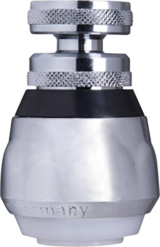 Cornat Küchenbrause M22 x 1 IG - Mit Kugelgelenk - Wasserersparnis von bis zu 50 % - Mit Dichtung - Passend für handelsübliche Armaturen - silber - Aus Messing / Luftsprudler / Mischdüse/ TECWS611 | Mit Kugelgelenk – Wasserersparnis von bis zu 50 % – Mit Dichtung – Passend für handelsübliche Armaturen – Luftsprudler