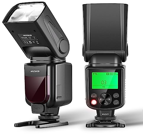 NEEWER Upgraded NW645II-N TTL Flash Speedlite GN58 HSS Flashlight Speedlight Compatible with Nikon Cameras D4 D5 D6 D90 D750 D780 D800 D810 D850 D3500 D5300 D7500 Z9 Zfc Z50 Z5 Z6 Z7 Z6II Z7II