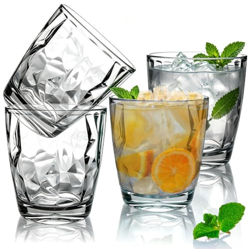 Plastic Tumblers, 300ml Unbreakable Water Glasses Acrylic Tumbler Glasses | Reusable Cups Water Tumbler Glasses, 10 Oz Stackable Plastic Pint Drinkware Water Tumblers for Picnic, Party, Camping BBQ