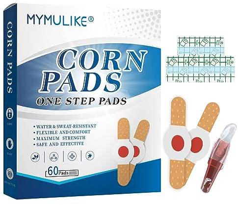 60 Pcs Rimuovi Calli Piedi, in morbida schiuma di lattice autoadesivi, Wart Remover, riducono il dolore ai piedi e al tallone, Corn Remover Rimuove Verruche Plantari