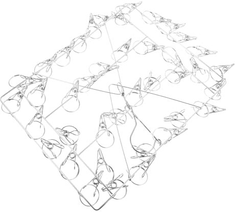 PRETYZOOM Kleiderbügel Sockentrockner Wäschetrocknerständer Wäscheständer Socken-Trockenständer Sockenbügel zum Trocknen hängend Windschutz-Clip Mehrere Clips Wäscheleine Kind Wäscheklammer