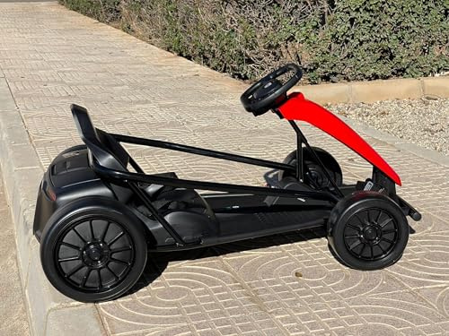 INDALCHESS Drifting GO Drift Kart 24V, batteri 2x12V, 15 km/h, 350 W motorer, för barn från 4 till 10 år