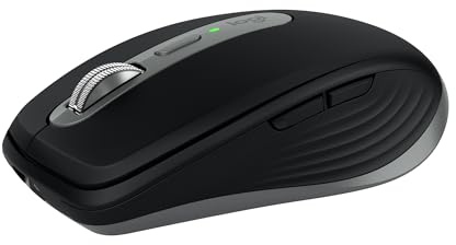 Logitech MX Anywhere 3S for Mac, kompakt trådlös Bluetooth-mus, 8K DPI-avläsning på alla ytor, tysta klickljud, USB C, trådlös mus för MacBook Pro, Macbook Air, iMac, iPad - Rymdgrå