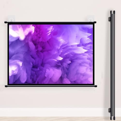 ZYXQQJ Écran De Projection Extérieur 40 50 60 72 Écran De Projection De Cinéma Maison Écrans De Cinéma Déroulants Manuels Anti-Plis(16:9,30inch)
