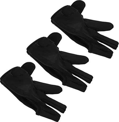 BELLIFFY 3-teilige Styling-handschuhe Mit Fingerlöchern Hitzebeständige Schwarze Handschuhe Für Haarglätter Und Lockenstab