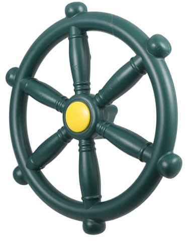 BESTonZON Wetterfestes Grünes Piraten-steuerwheel Für Kinderschaukel Drehbares Spielgeräte-zubehör Robustes Lenkrad Für Outdoor-Spielplatz Fördert Fantasie Und Realistische Steuerung